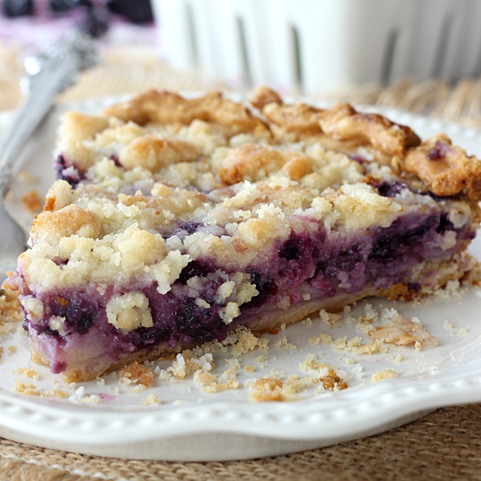 Sour Cream Blueberry Pie